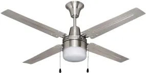 Craftmade BEA48BNK4C1 - 48 Inch Ceiling Fan w/Blades & LED Light Kit Brushed Polished Nickel