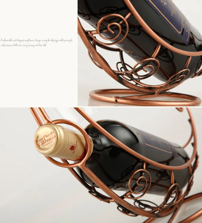 Creative Display Wine Rack With Wine Glass Holder