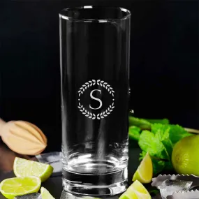 Customized Alcohol Glasses - Engraved Highball Glass with Monogram