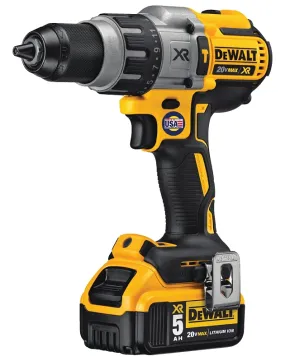 DeWALT DCD996P2 Hammer Drill Kit, Battery Included, 20 V, 5 Ah, 1/2 in Chuck, Ratcheting Chuck :EA: QUANTITY: 1