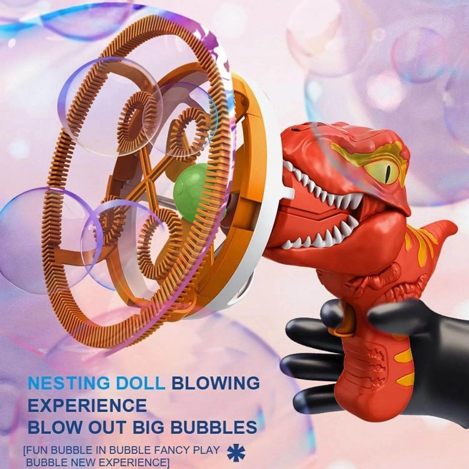 Dinosaur Bubble Machine, Electric, Automatic, 240mL