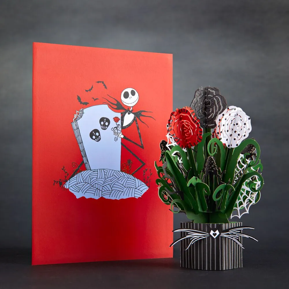 Disney Tim Burton's The Nightmare Before Christmas Card with Mini Bouquet