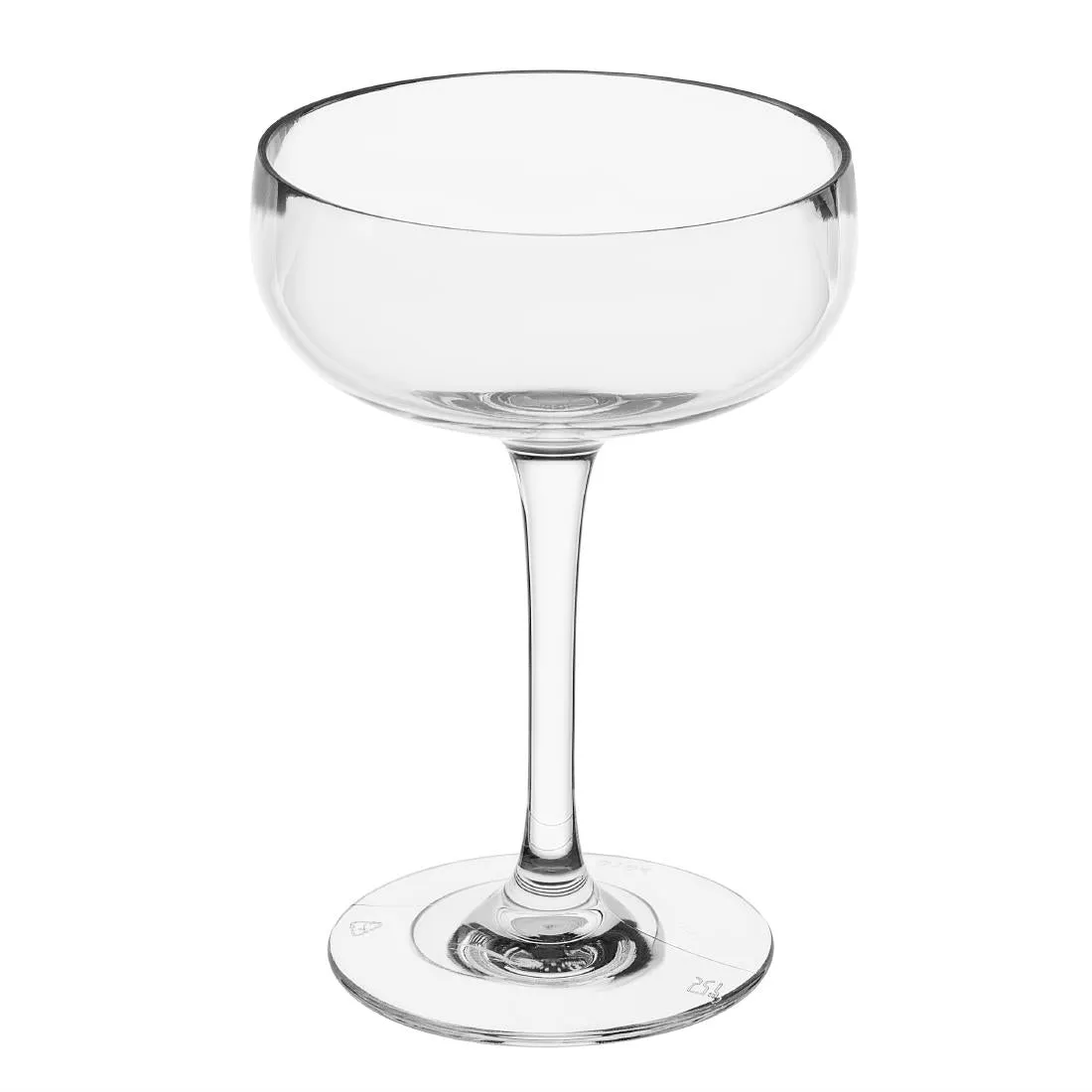 DM270 Olympia Kristallon Polycarbonate Champagne Coupe Glasses 210ml (Pack of 12)