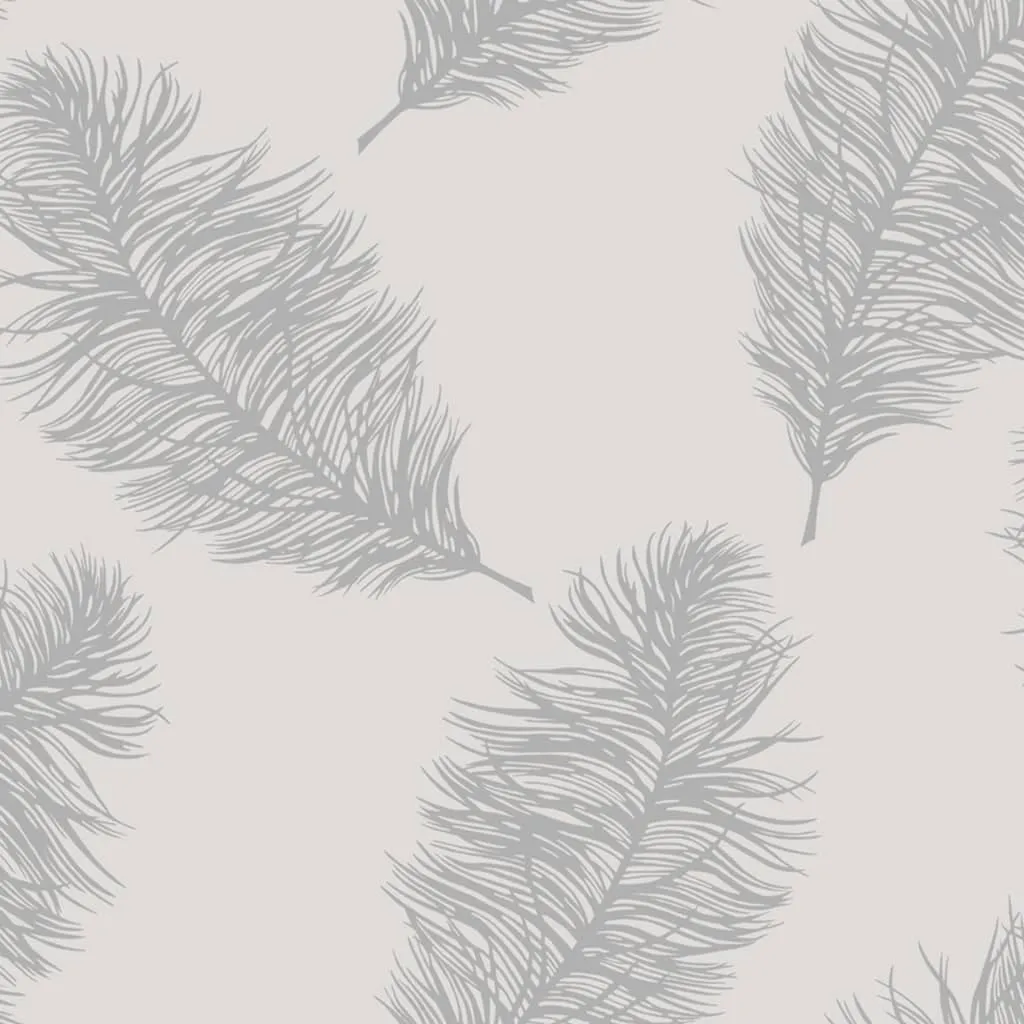 DUTCH WALLCOVERINGS Wallpaper Fawning Feather Light Grey