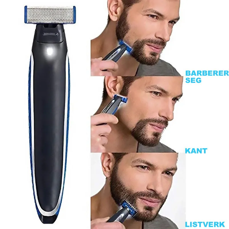 Electric single-blade face and body shaver