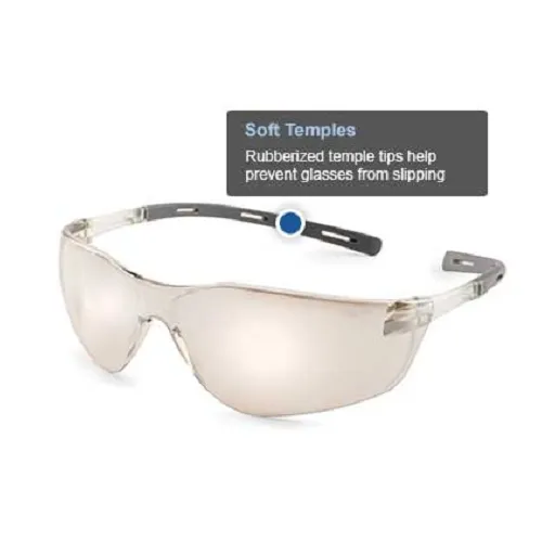 Ellipse Extreme Lightweight Safety Glasses with Soft Rubber Temples, Clear Lens with fX3 Premium Anti-Fog Coating