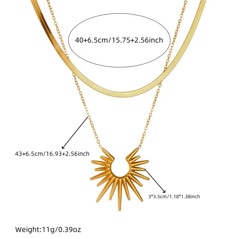 Fashion Fan-Shape Stainless Steel Electroplating Jewelry Sets