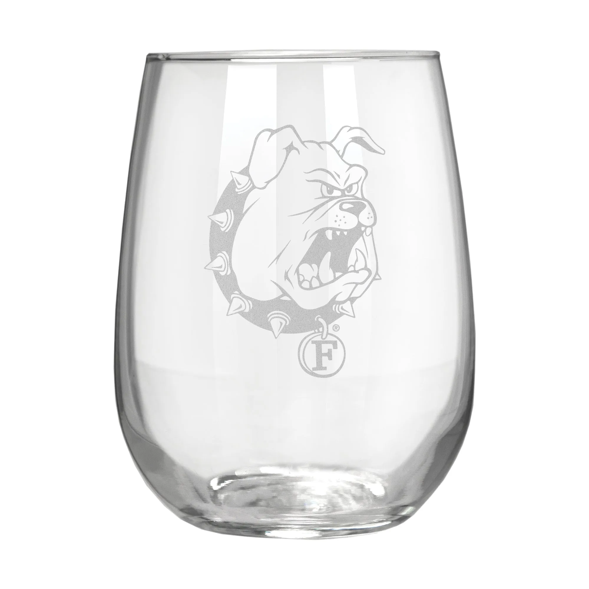 Ferris State Bulldogs 17 oz. Stemless Wine Glass