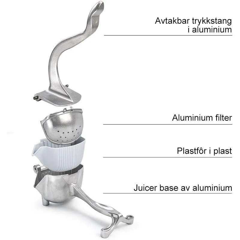 Fruit juice press in steel - robust and practical