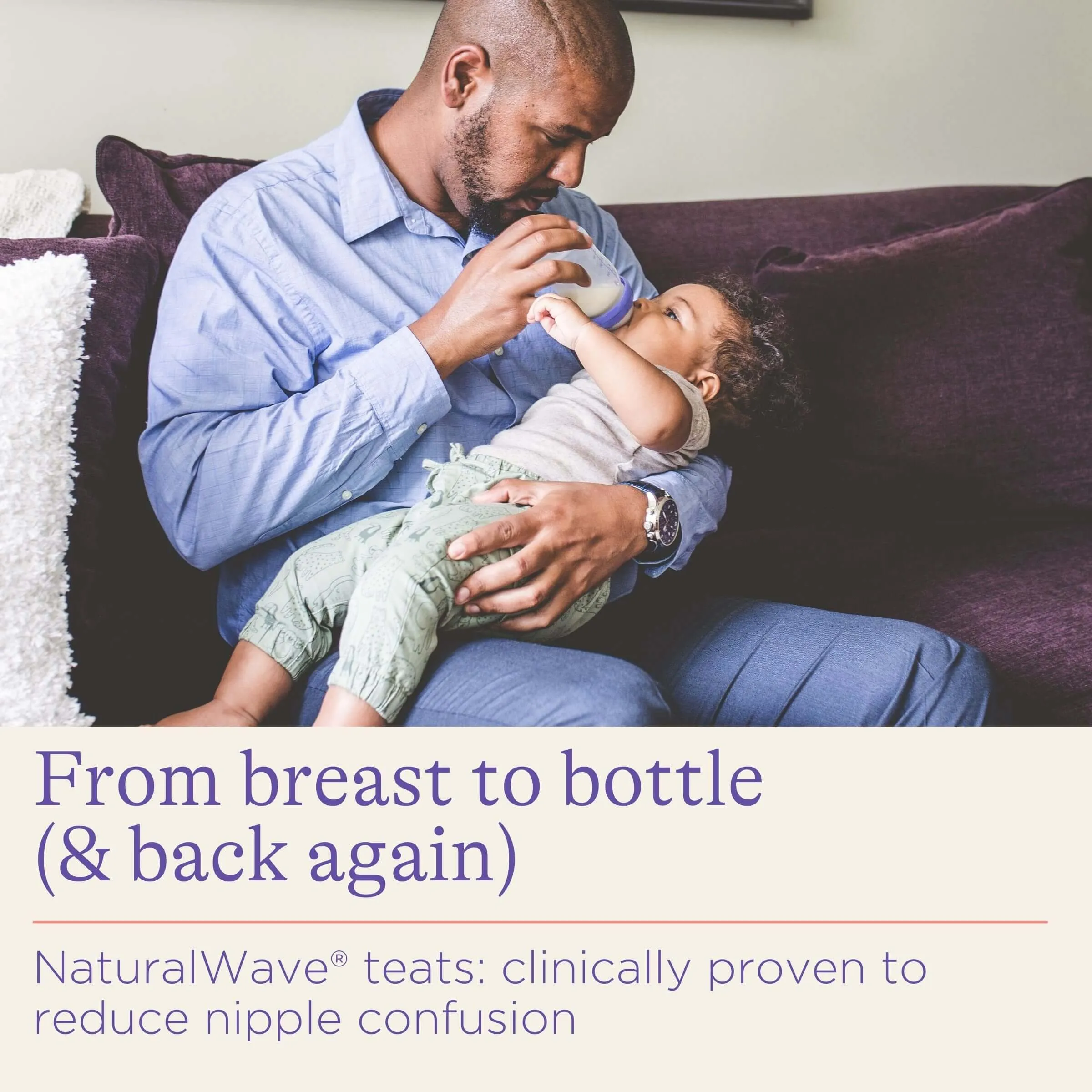 Glass Feeding Bottles 160ml with NaturalWave® Teat