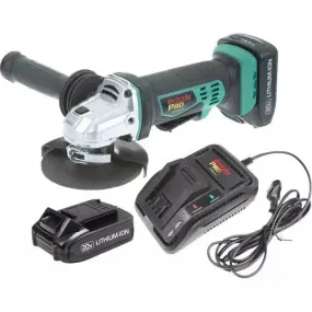 Grizzly PRO T30299X2 - 20V Angle Grinder Kit with 2 Li-Ion Batteries & Charger