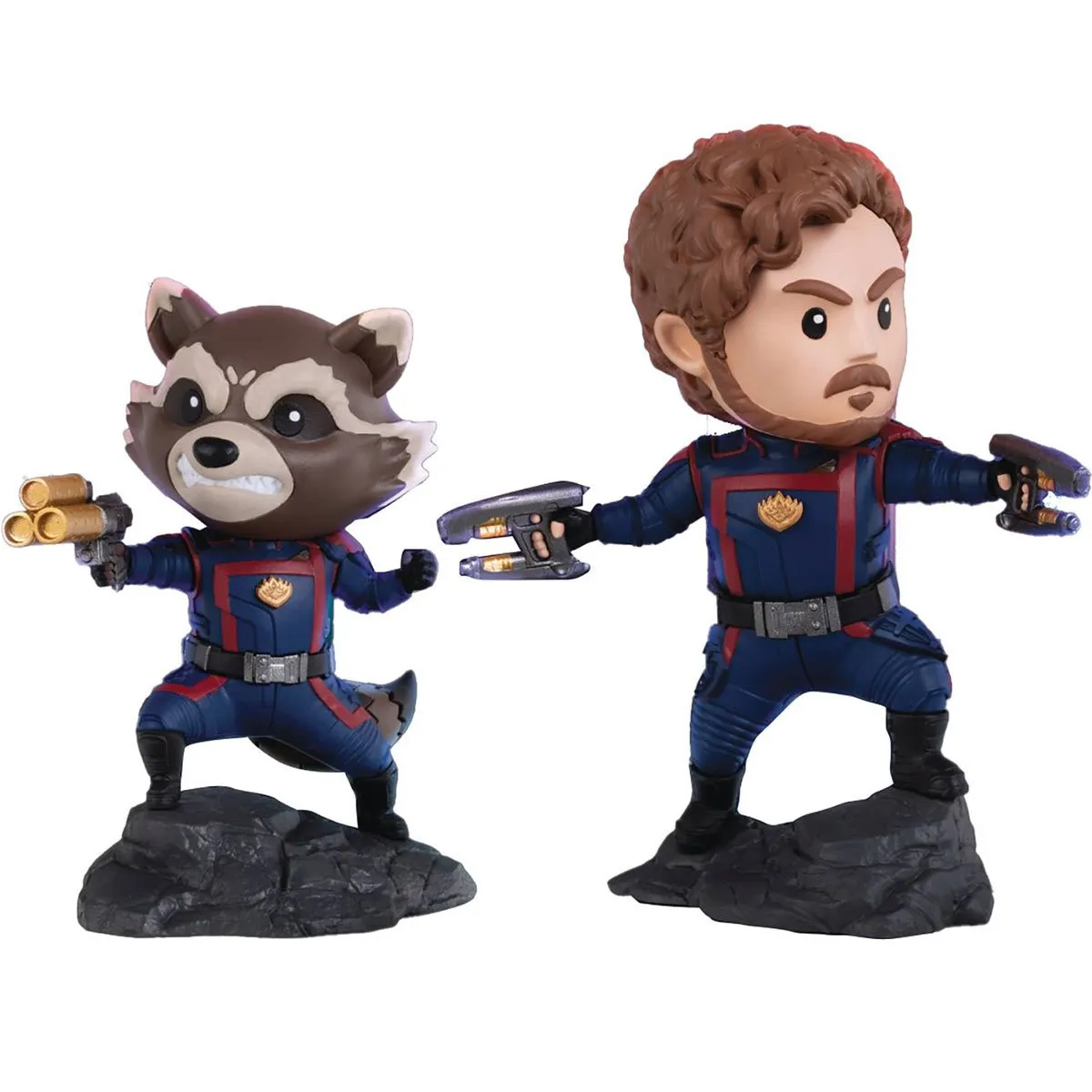 Guardians of the Galaxy Vol. 3 Star-Lord and Rocket Raccoon MEA-056 Mini-Figure 2-Pack by Beast Kingdom