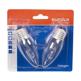 Halogen Candle E27 28w WW Twin Pack