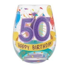 Happy 50 Lolita Stemless Glass