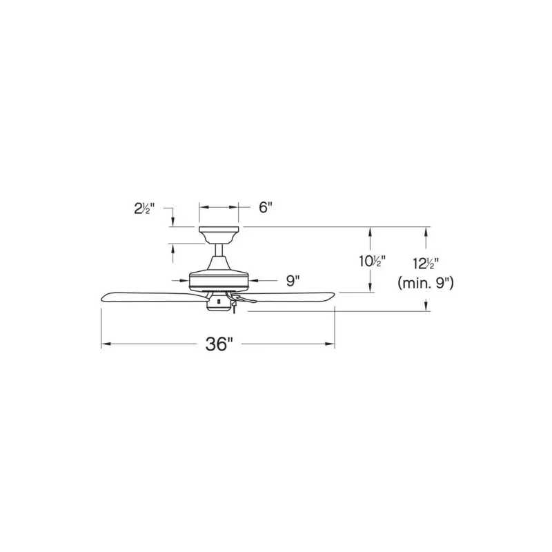 Hinkley 901836F Cabana 36" Outdoor Ceiling Fan