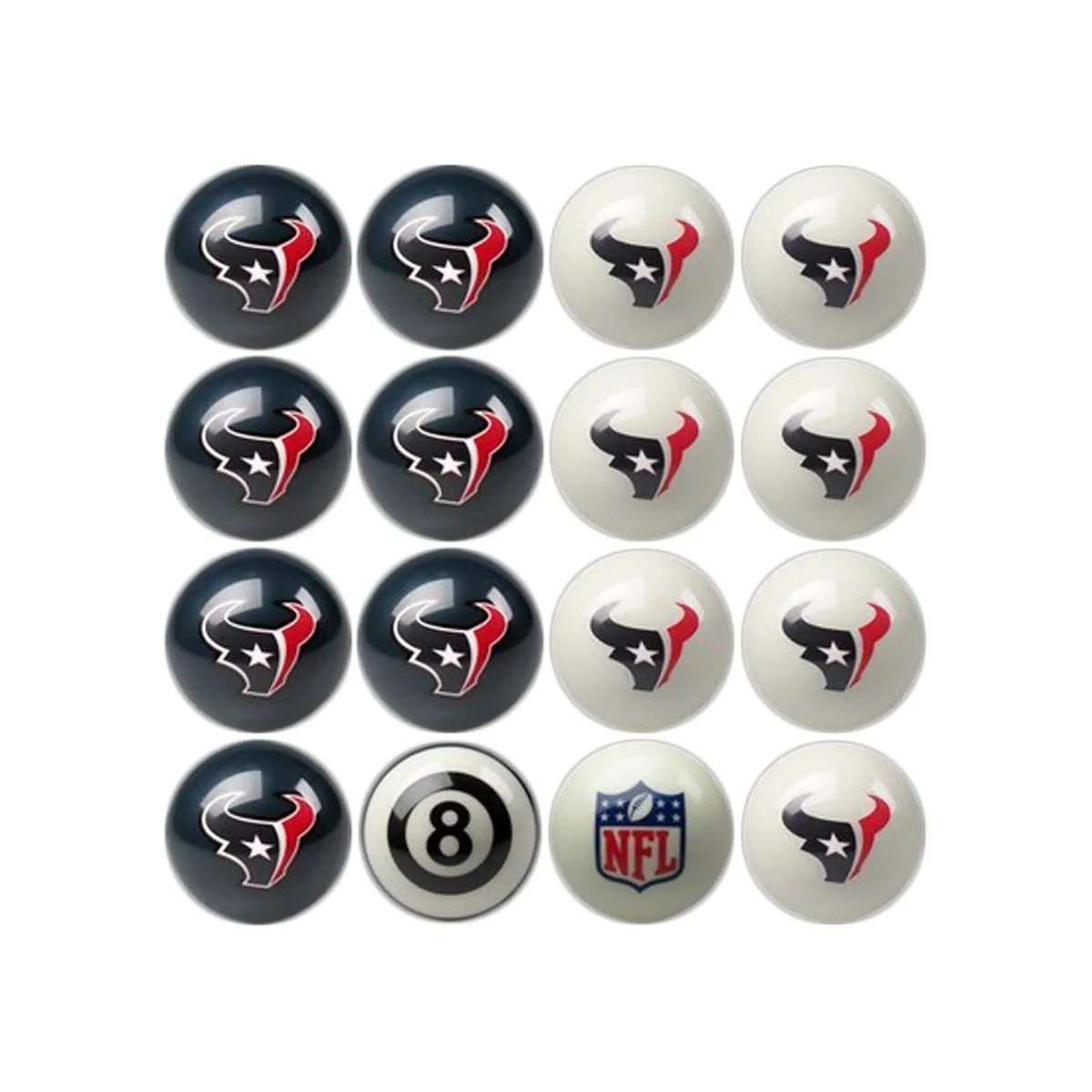 Houston Texans Home & Away Billiard Ball Set