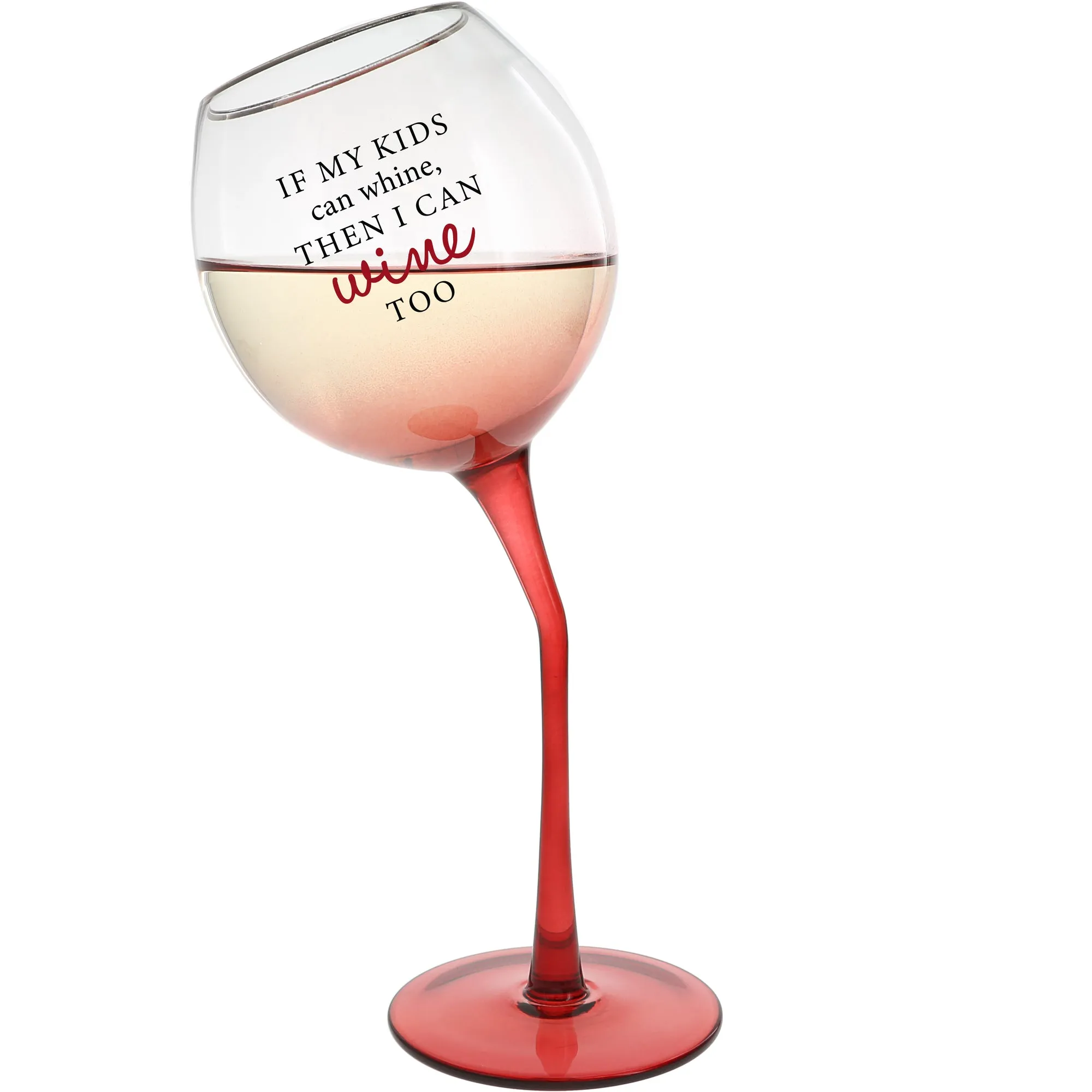 I Can Wine Too 11 oz Tipsy Stemmed Wine Glass