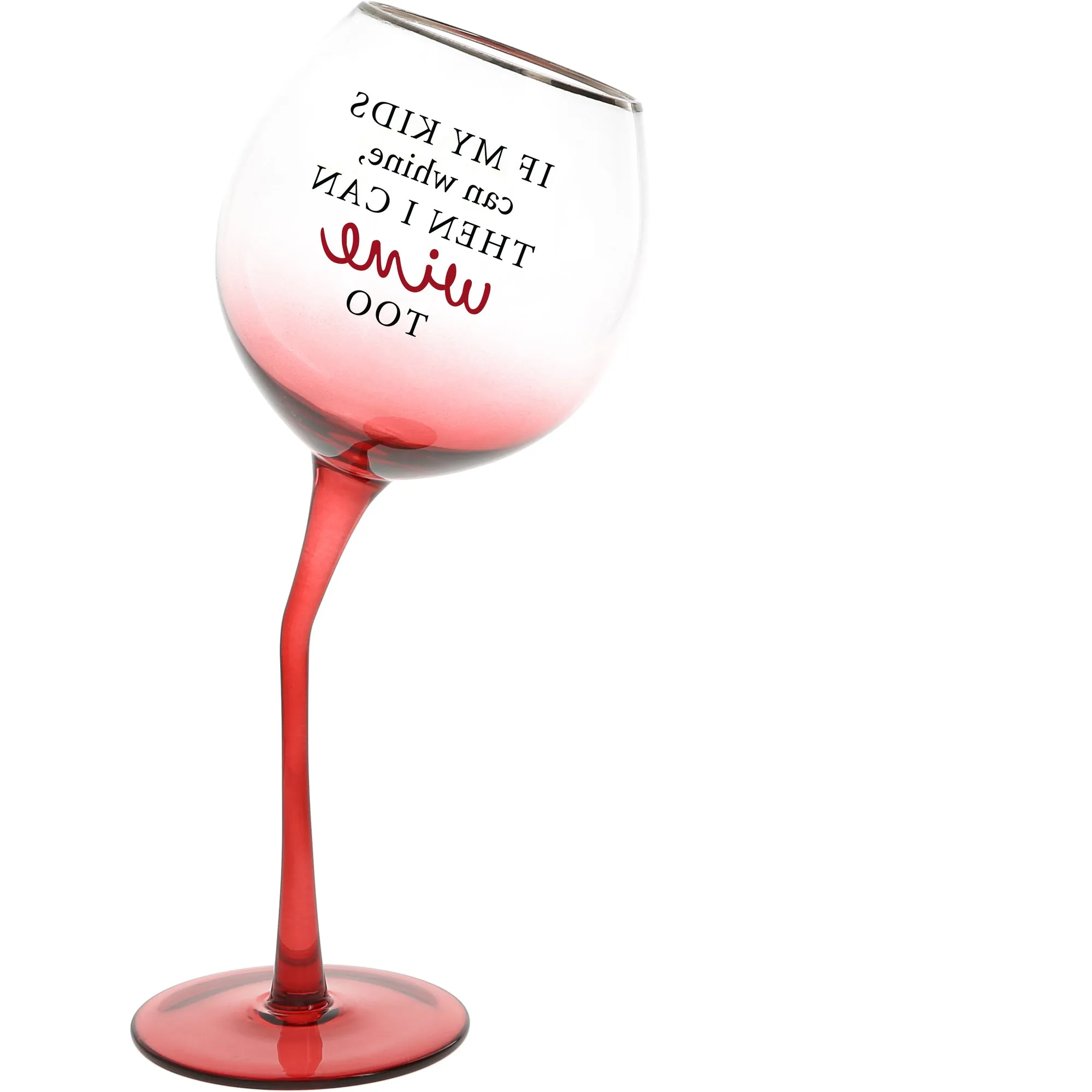 I Can Wine Too 11 oz Tipsy Stemmed Wine Glass