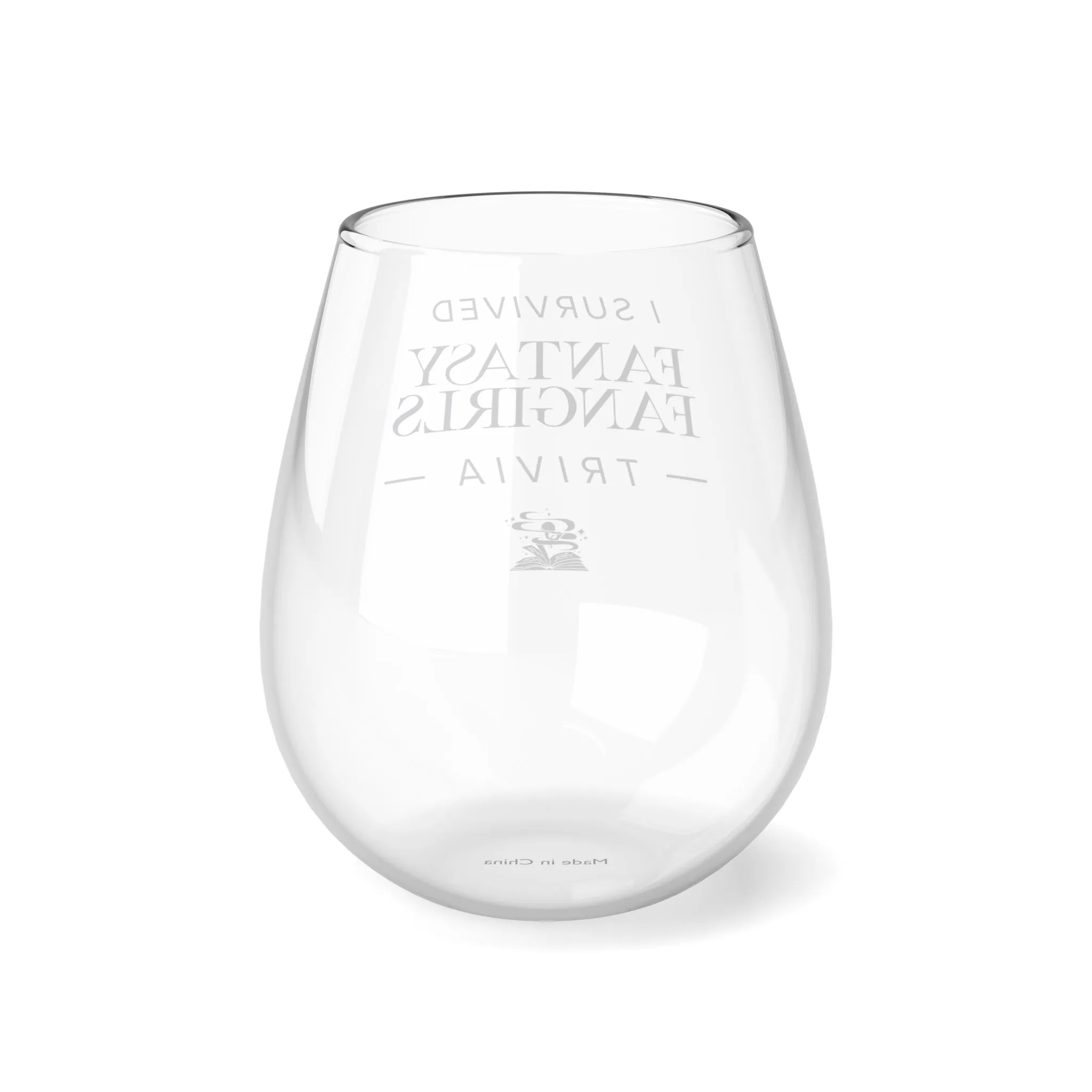 I Survived FFG Trivia Stemless Wine Glass (Patreon)