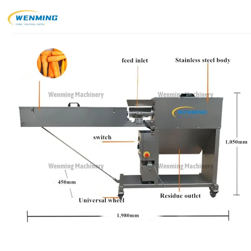 Industrial Carrot Shaver peeler for carrots Machine