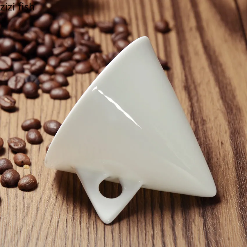 Italian Espresso Pyramid Cup & Saucer   Spoon by SB