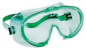 Jackson Safety 16666 Safety Goggles, Anti-Fog Lens, Polycarbonate Lens, PVC Frame, Green Frame :EA: QUANTITY: 1