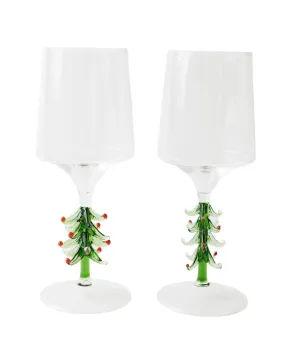 Kip & Co Oh Christmas Tree Wine Glass 2P Set