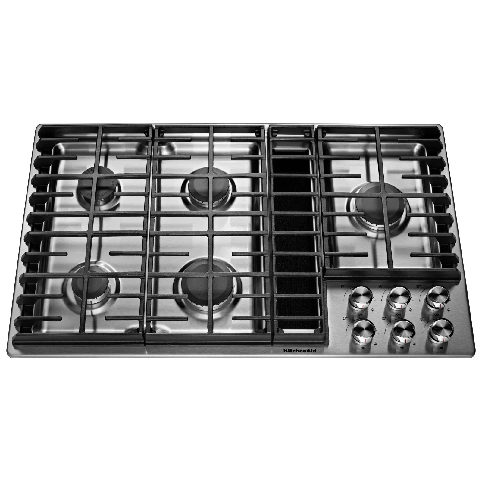 KitchenAid 36 Inch 5 Burner Gas Downdraft Cooktop