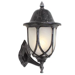 Lantern 4 Panel Alab.Up/Facing Black Silver