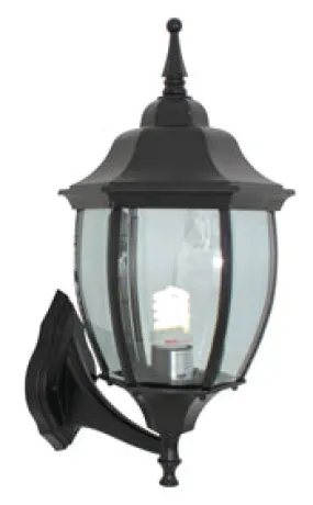 Lantern 6 Panel Large Up-Facing Black