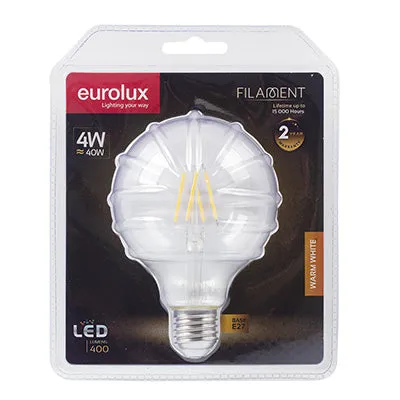 LED 95mm Filament Maxi Globe E27 4w WW