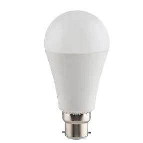 LED A60 15w B22 Warm White Globe Opal