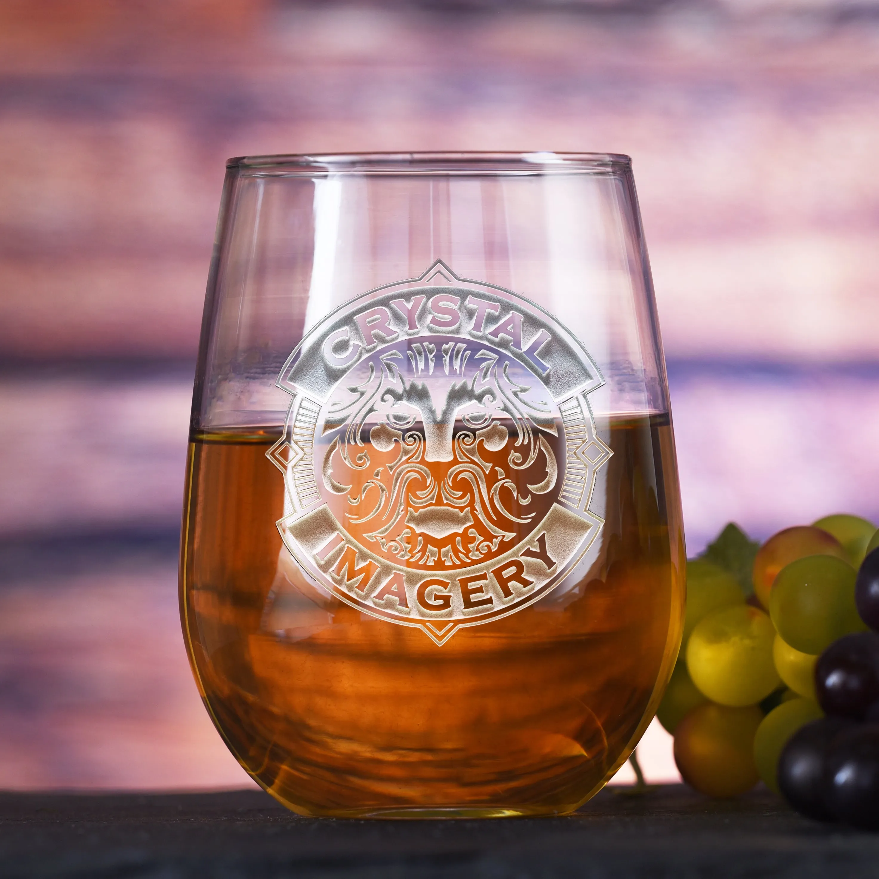 Logo Engraved Stemless Wine Glasses (Single Glass)