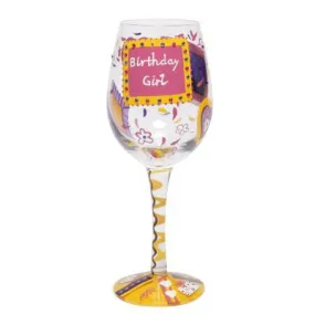 LOLITA WINE GLASS BIRTHDAY GIRL