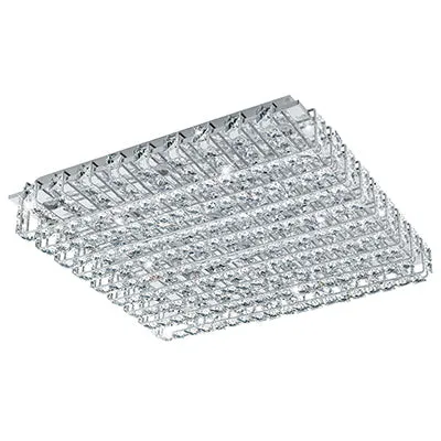 ***Lonzaso LED Ceiling 16x3.3w 490mm Crystal/Chrome