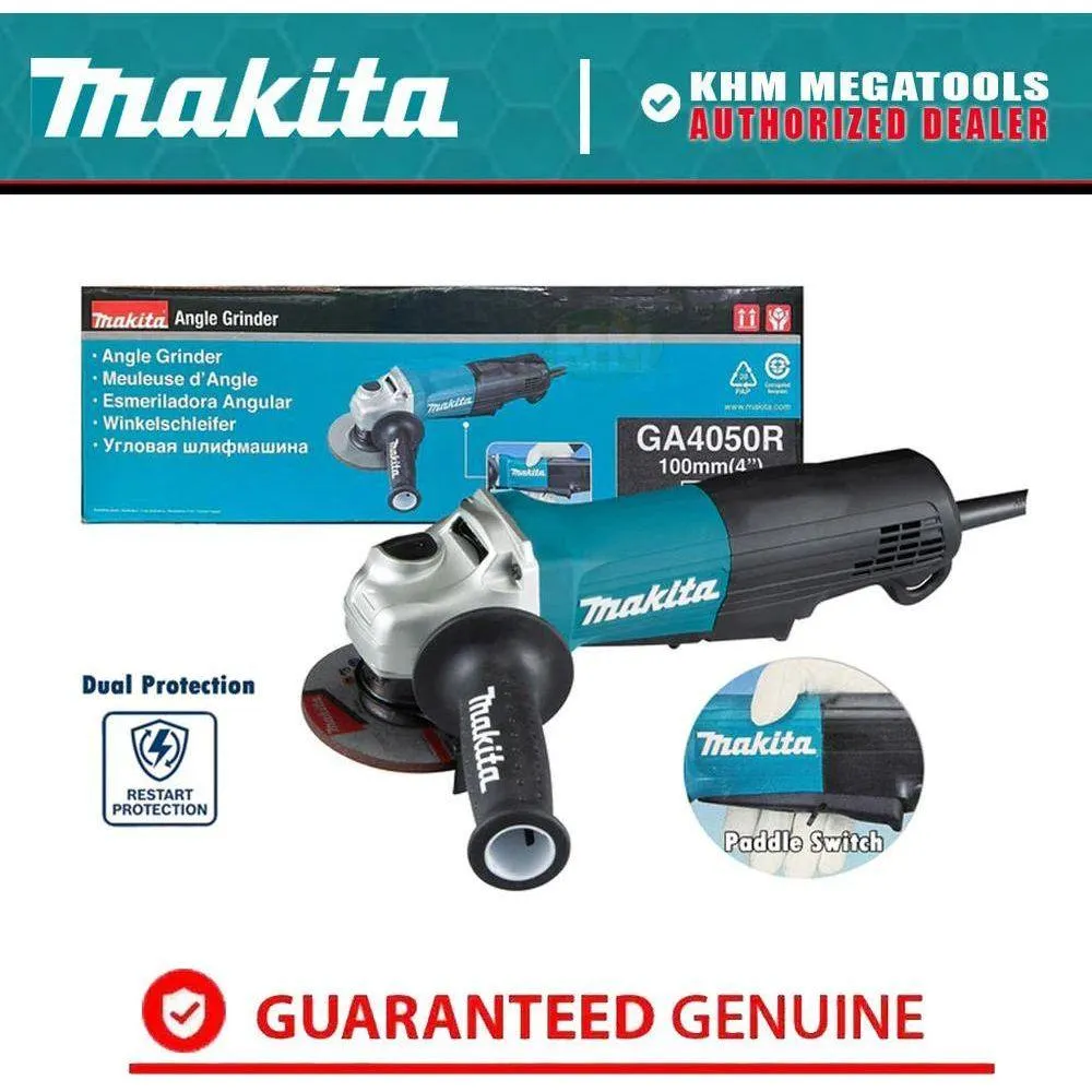 Makita GA4050R Angle Grinder 4" (Paddle Switch) 1,300W