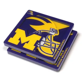 Michigan Wolverines 3D Coaster Set