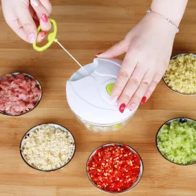 Mini Hand Manual Meat Grinder Mini Chopper Design Pull the Rope Garlic Cutter Vegetable Fruit Twist Shredder Kitchen Tools