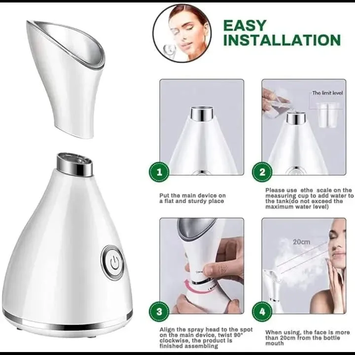 Nano Ionic Facial Vaporizer Steam inhaler Machine for Cold and Cough with UV Sterilization