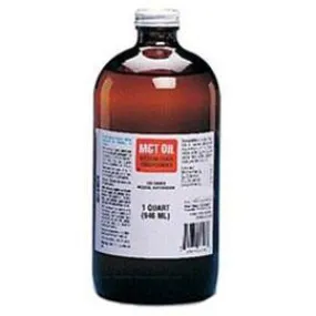 Nestle Healthcare Nutrition MCT Oil Medium Chain Triglycerides Unflavored - Lactose free -1 qt Glass Bottles - Case of 6