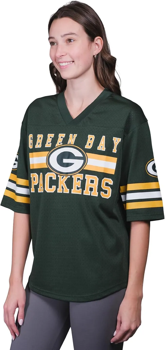 NFL Official Women's Soft Mesh Vintage Gameday Shirt|Green Bay Packers