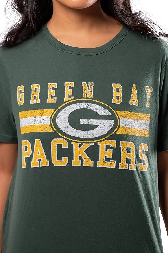 NFL Official Women's Soft Mesh Vintage Gameday Shirt|Green Bay Packers