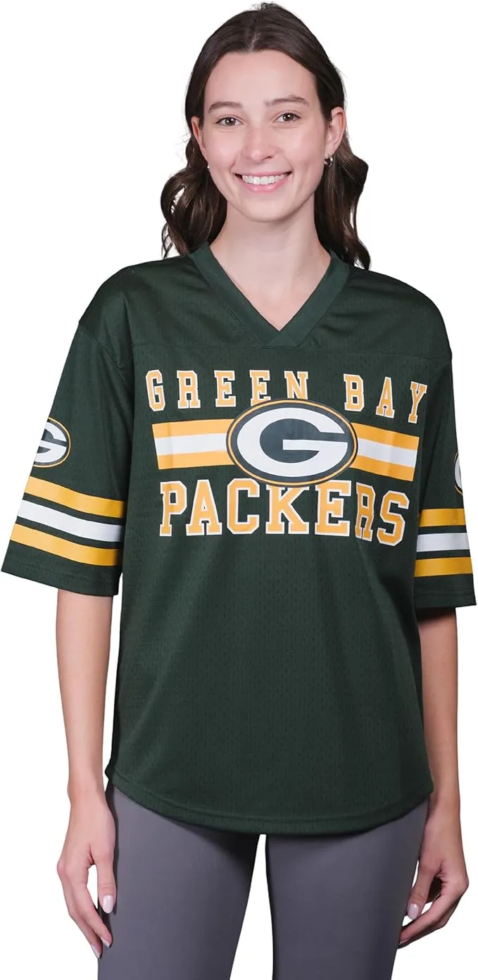 NFL Official Women's Soft Mesh Vintage Gameday Shirt|Green Bay Packers