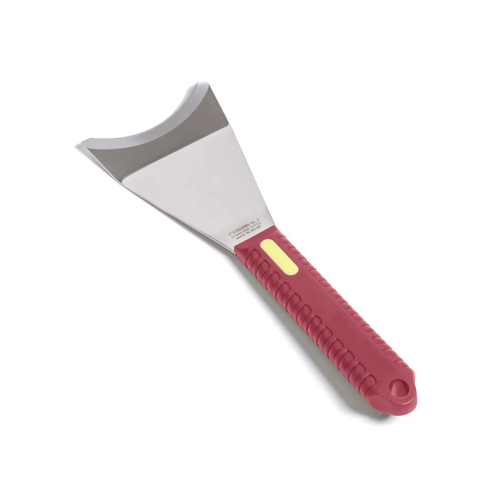 Nisaku Stainless Steel U-Shaped Scraper Knife, 3-Inch Blade Red