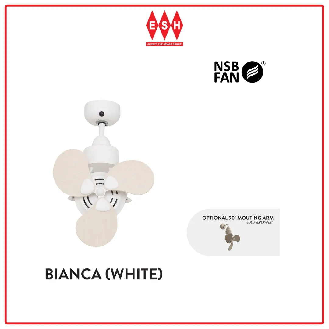 NSB BIANCA (Variety of Colours) 15 Inch AC Motor with Remote Control Ceiling Fan