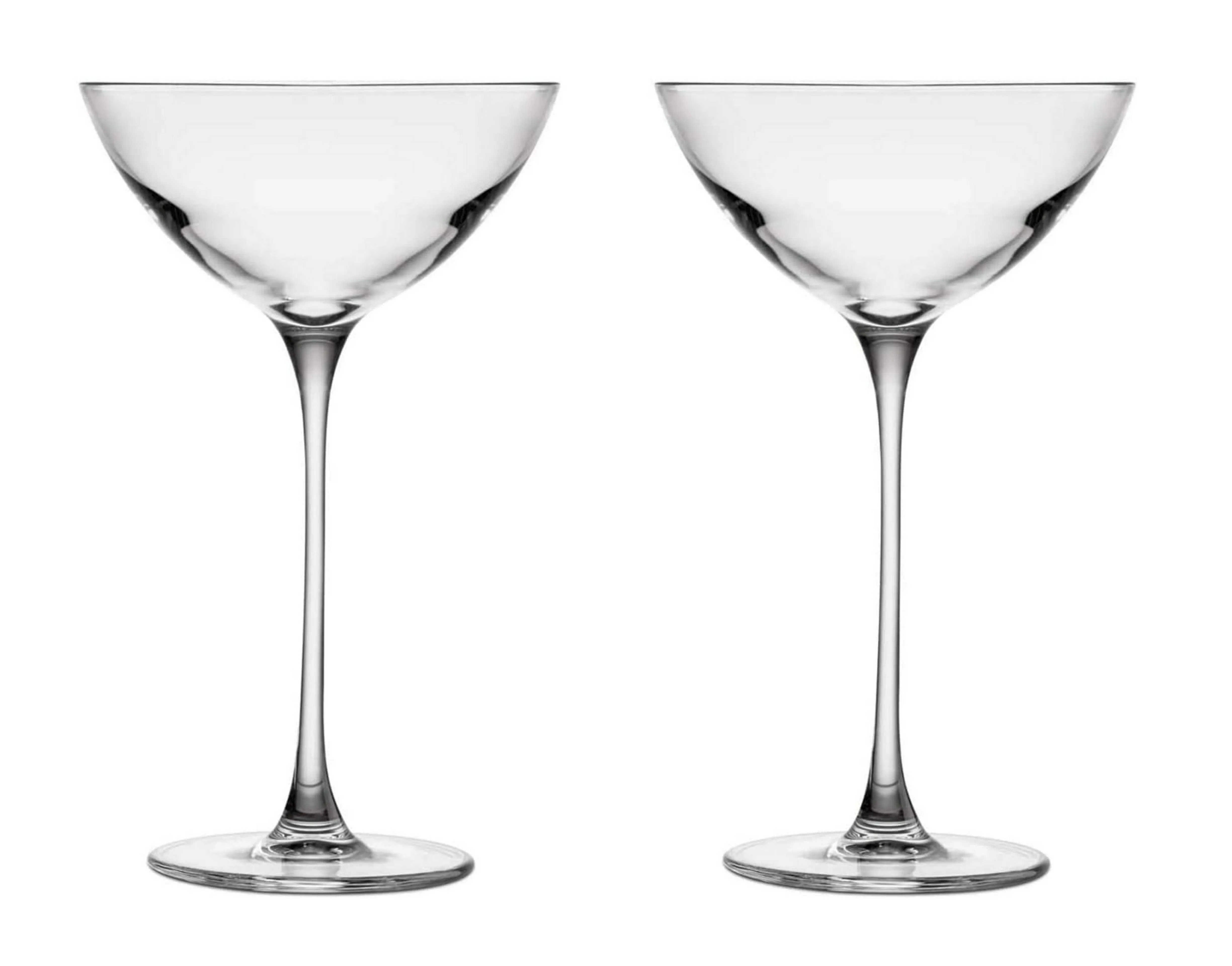 NUDE Glass Savage Coupetini Glass 5.75 oz. - 4"W x 6.5"H Set of 2