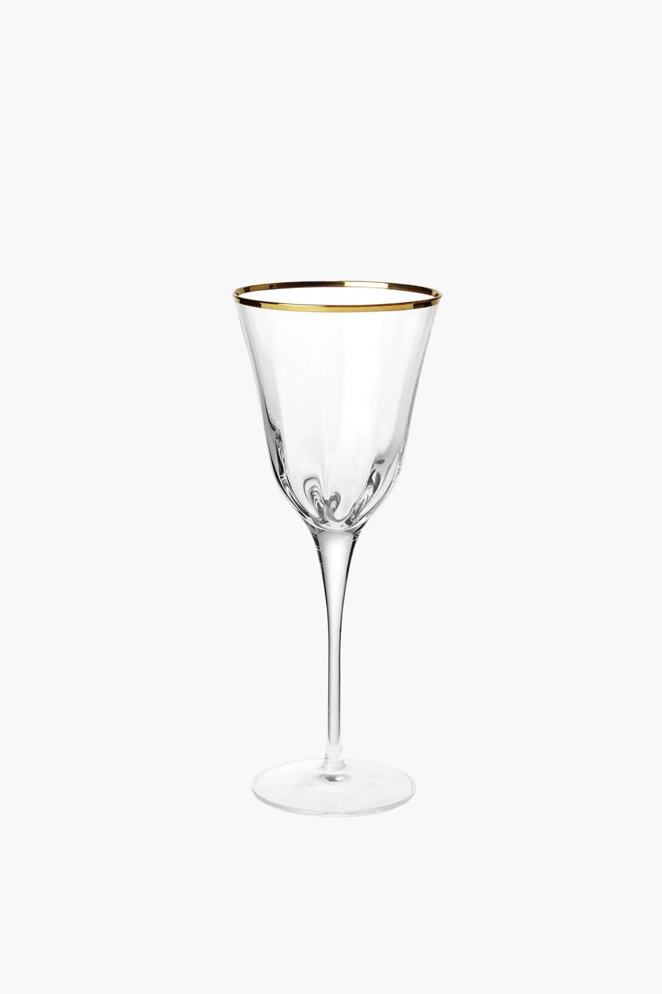 Optical Gold Wine Glass