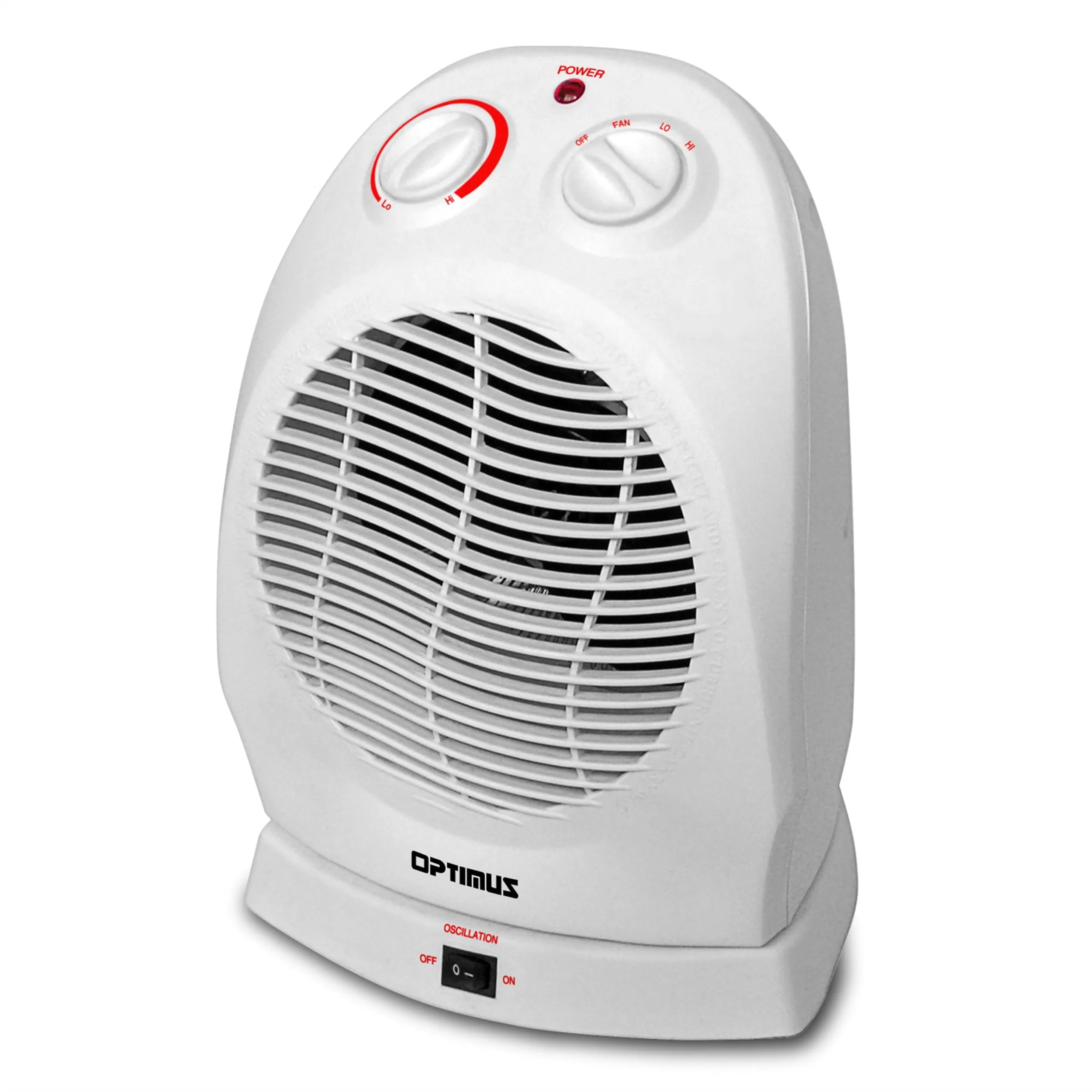 Optimus Portable Oscillating Fan Heater with Thermostat