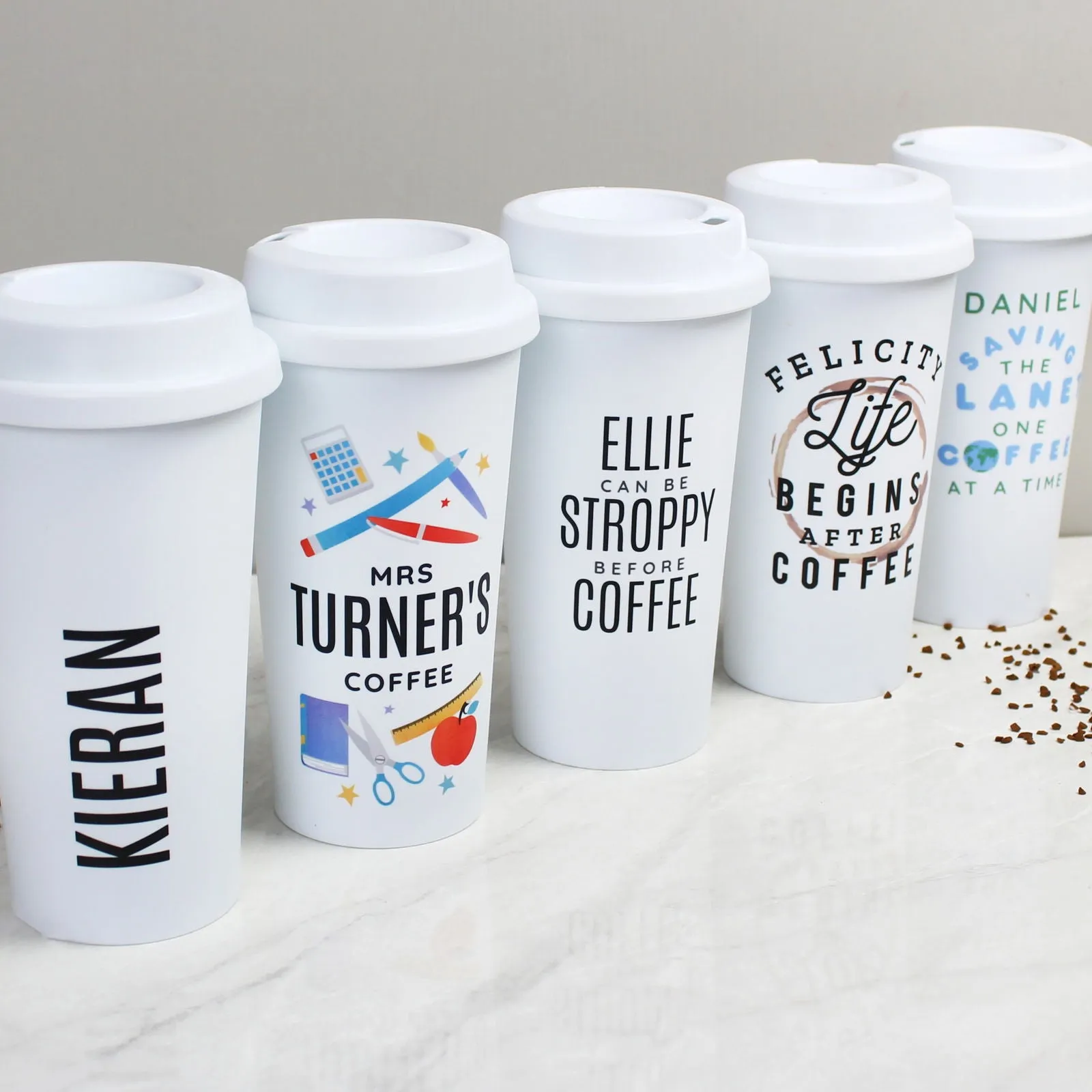 Personalised 'saving The Planet' Insulated Reusable Eco Travel Cup