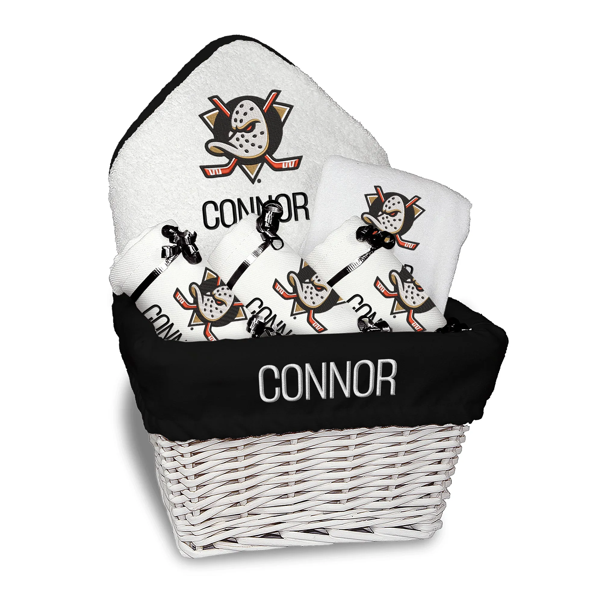 Personalized Anaheim Ducks Medium Basket - 6 Items